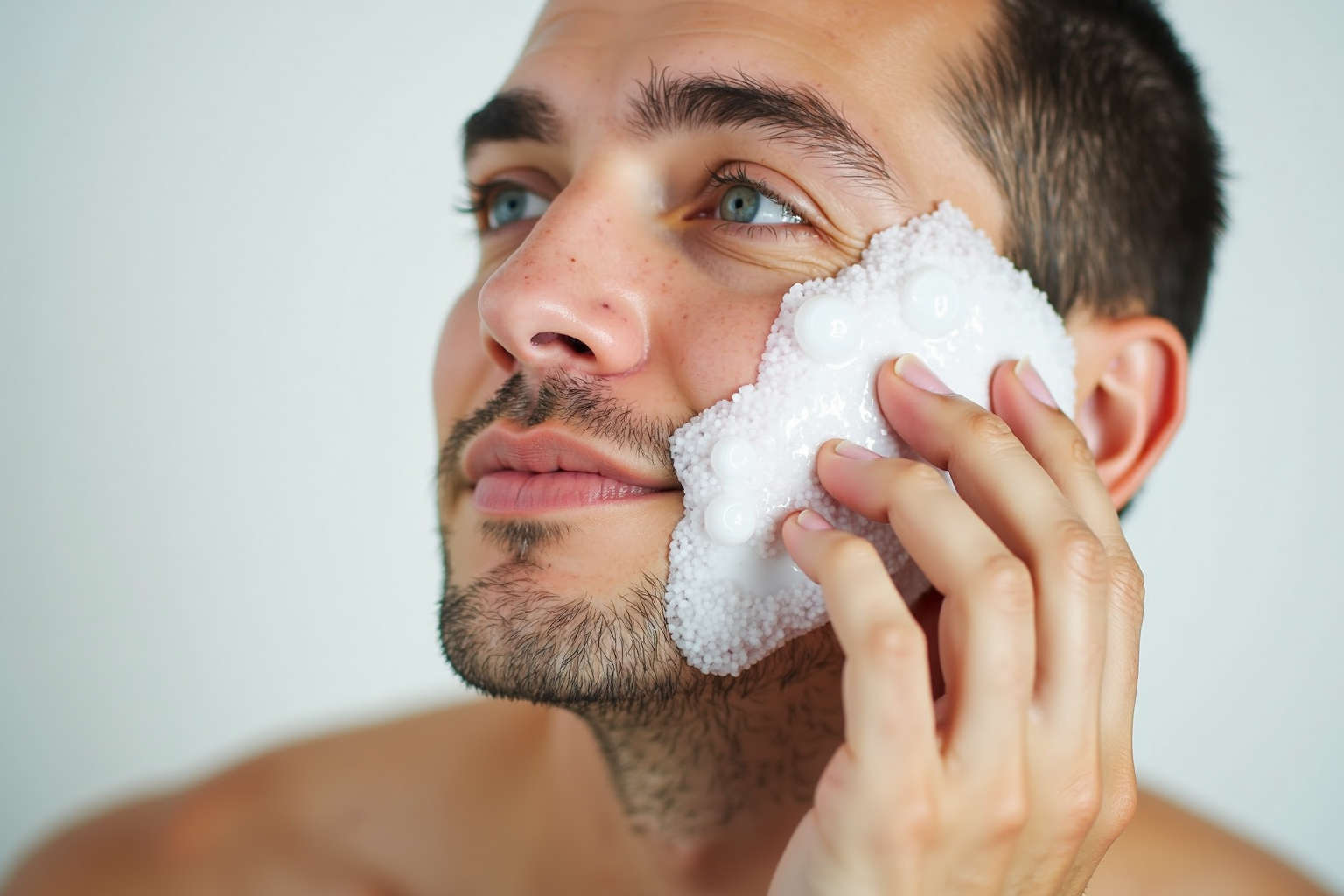 ¿Es mejor usar un gel o una espuma limpiadora para la piel masculina?