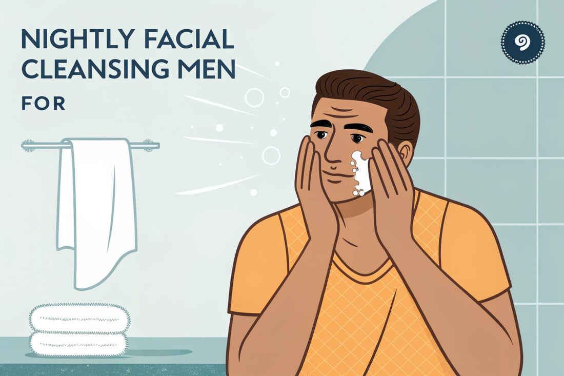 La importancia de la limpieza facial nocturna para los hombres